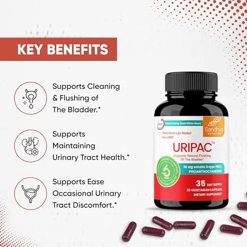 Sandhu's Uripac 35 Vegetarian Capsules with 9X High Strength 240mg Cranberry Sandhu's Au supplements