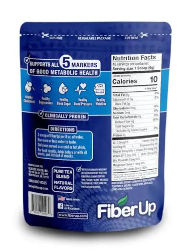 FIBER UP, Delicious Prebiotic Soluble Fiber Supplement, Very Berry Tea, 45 Servings. FIBER UP Au supplements