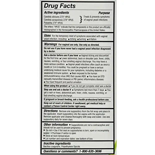 YeastGard Advanced Suppositories, 10-Count Boxes (Pack of 3) Yeastgard Advanced Au supplements