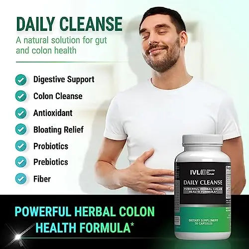 IVL - Daily Cleanse Herbal Colon Health Formula - Detoxification, Probiotic, Digestive Support IVL Au supplements