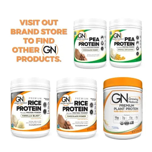 Growing Naturals | Vanilla Rice Powder 15g Plant Protein | 2.8G BCAA, Low-Carb Growing Naturals Au supplements