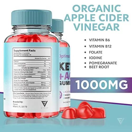 (2 Pack) Optimal Keto ACV Gummies Advanced Weight Loss Plus, Optimal Keto+ACV Gummy Fyvus Au supplements