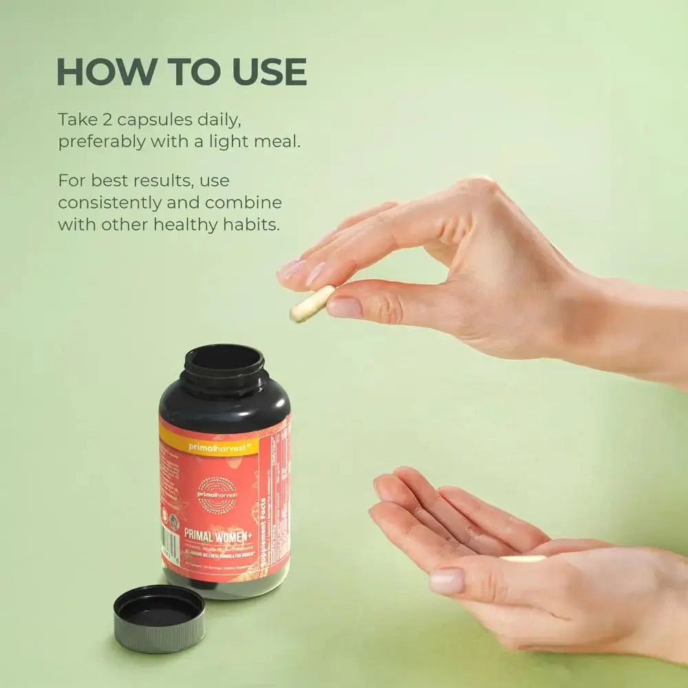 Primal Harvest Multivitamin for Women Vitamin A, Vitamin C, Vitamin D and E, Vitamin B12, B6, Biotin, Zinc Supplements Primal Harvest Au supplements