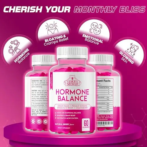 Hormone Balance for Women - PMS Relief Gummies and Bloating Relief for Women Bear Grips Au supplements