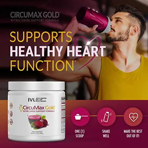 IVL - CircuMax Gold - Nitric Oxide Supplement Powder Boost - Organic Beets - Beetroot IVL Au supplements