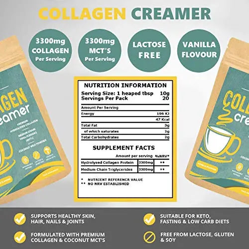 Collagen Coffee Creamer | Keto & Paleo | Premium Hydrolysed Collagen Peptides & Coconut MCT OZUNA NUTRITION Au supplements