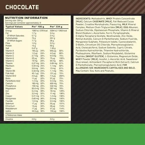 Optimum Nutrition Serious Mass Protein Powder High Calorie Mass Gainer with Vitamins Optimum Nutrition Au supplements