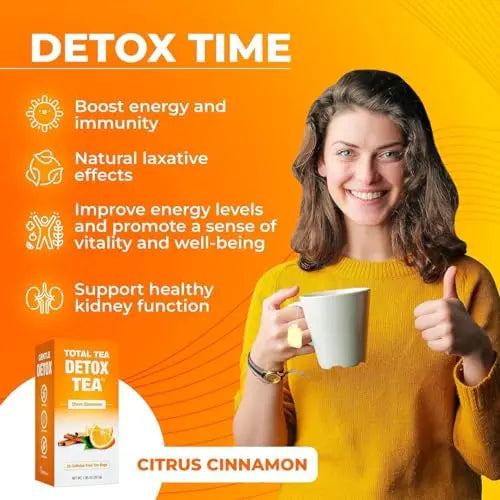 Total Tea SIimming Detox Tea Caffeine Free - 25 Day Detox Tea - Herbal Tea Total Tea Au supplements