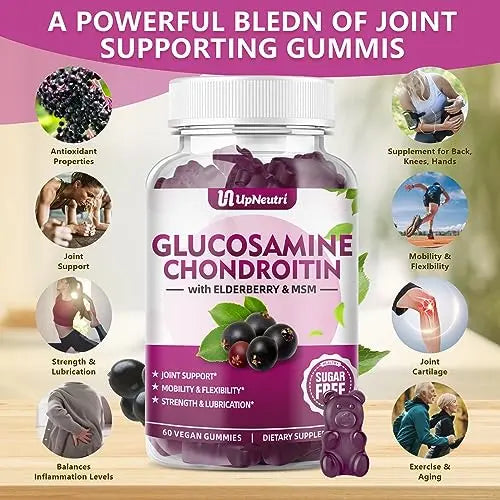 UPNEUTRI Glucosamine Chondroitin Gummies Sugar Free, Extra Strength 1500mg Glucosam UPNEUTRI Au supplements