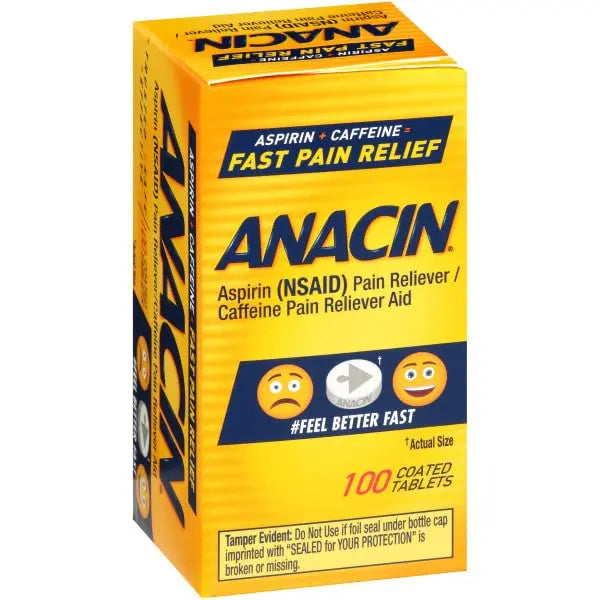 Anacin Fast Pain Relief Pain Reducer Aspirin Tablets, 200 Tabs (Value Pack of 2) ANACIN Au supplements