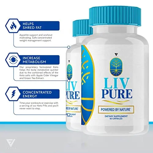(5 Pack) Liv Pure Pills, Livpure Liver Detox Cleanse Management Capsules Advanced Formula Fyvus Au supplements