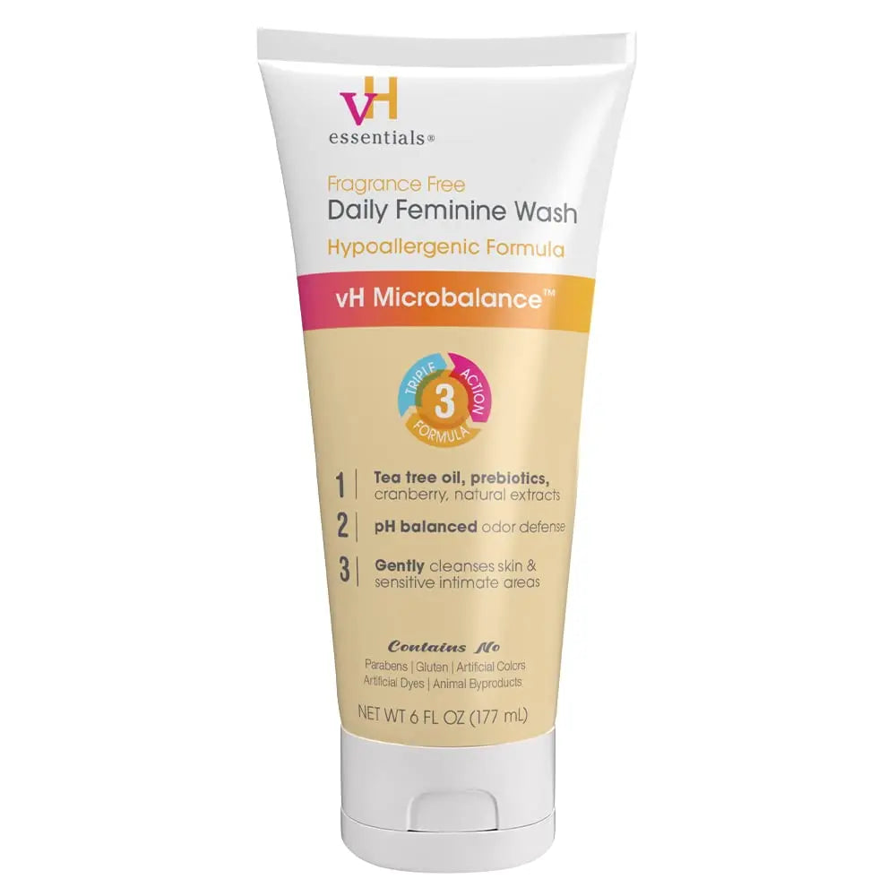vH essentials Daily Feminine Wash - Fragrance Free, Hypoallergenic with Tea Tree Oil vH essentials Au supplements