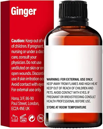 H’ana Pure Ginger Oil for Belly Fat & Pain - 100% Natural Therapeutic Grade Ginger Essentia H'ana Au supplements