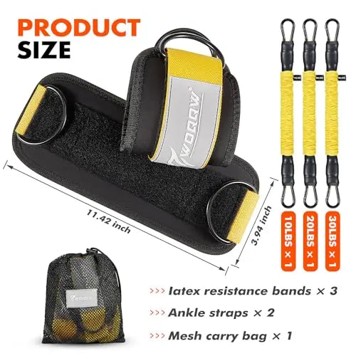 Ankle Resistance Bands with Cuffs, Ankle Bands for Working Out, Glutes Workout Equipment WOQQW Au supplements