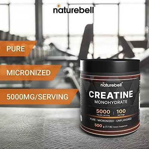 NatureBell Creatine Monohydrate Powder 500 Grams, 5000mg Per Serving NatureBell Au supplements