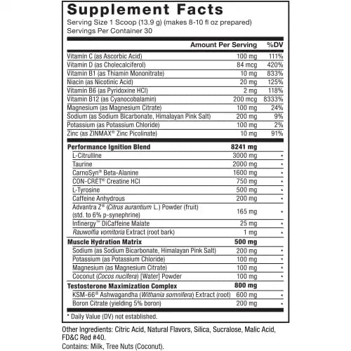 FORCE FACTOR Test X180 Pre-Workout Powder & Energy Supplement, Boost Focus Force Factor Au supplements