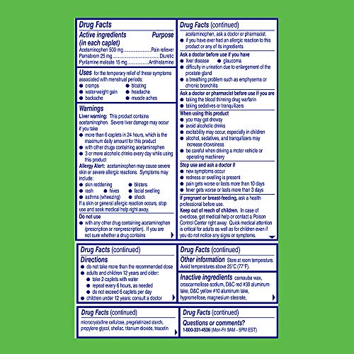Midol Complete Caffeine Free Caplets 24ct: Midol Complete Caffeine Free Menstrual Pain Relief Caplets with Acetaminophen, Provides Headache Relief and Period Cramps Relief, 24 Count Midol Au supplements