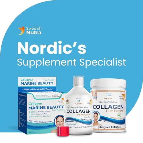 Swedish Nutra Marine Beauty Collagen | High Strength Type 1 & 3 Collagen to Rejuvenate Hair, Skin & Nails Swedish Nutra Au supplements