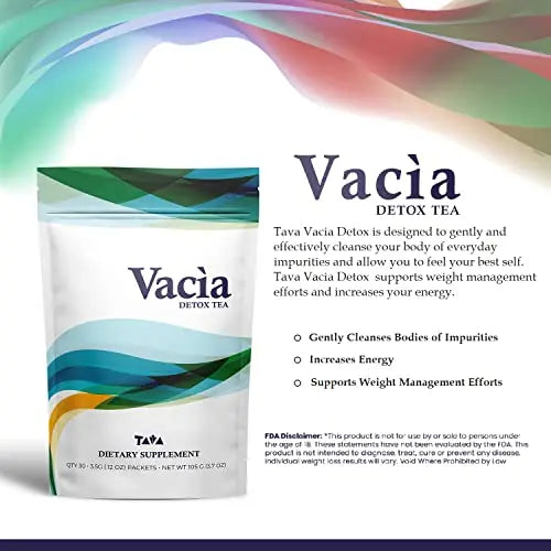 Tava Vacia Detox Tea Supplement, Boosts Energy, Supports Joint Mobility and Immune System TAVA Au supplements