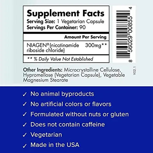 TRU NIAGEN - Patented Nicotinamide Riboside NAD+ Supplement. NR Supports Cellular TRU NIAGEN Au supplements