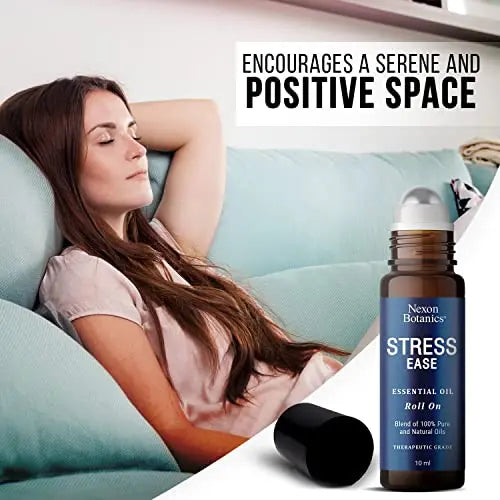 Stress Ease Essential Oil Roll On Blend 10ml - Natural Stress Relief Essential Oils Roll Nexon Botanics Au supplements