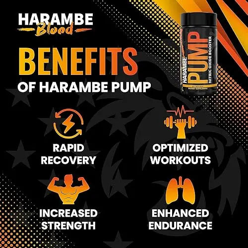 Harambe Pump - Nitric Oxide Supplement with Nitrosigine, S7, and BioPerine - Best Pre Harambe Blood Au supplements