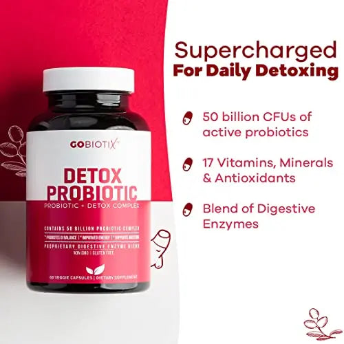 GOBIOTIX Detox Probiotic Supplement with Digestive Enzymes, Milk Thistle, Turmeric GOBIOTIX Au supplements
