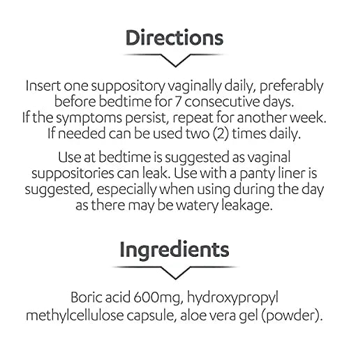 AZO Boric Acid Vaginal Suppositories, Helps Support Odor Control and Balance Vaginal PH AZO Au supplements
