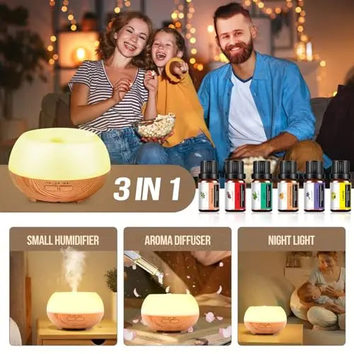 Aromatherapy Essential Oil Diffuser: Cool Mist Aroma Diffuser for Home - Colorful Light Create Ambience Grevol Au supplements