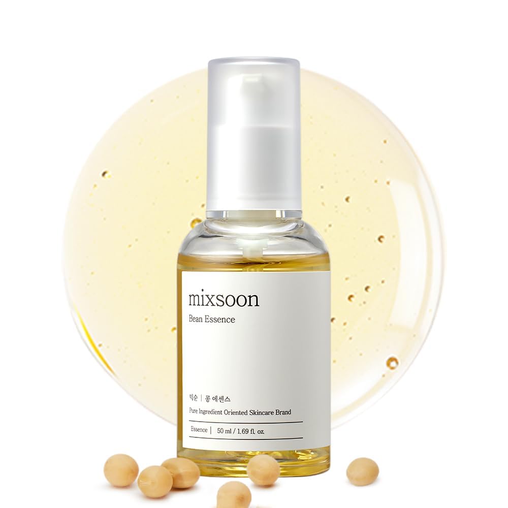 mixsoon Bean Essence Exfoliating, Snail Mucin Moisturizer for Hydrating, Fermented Bean Extract, Gentle Formula