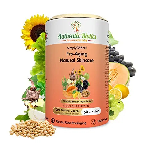 Vegan Collagen Boosting Natural Plant-based Skincare, Vitamins for Healthy Skin with Antioxidants Authentic Biotics Au supplements
