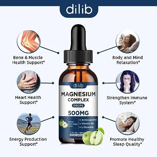 Triple Magnesium Complex Supplement-Magnesium Glycinate, Citrate, Malate Liquid dilib Au supplements