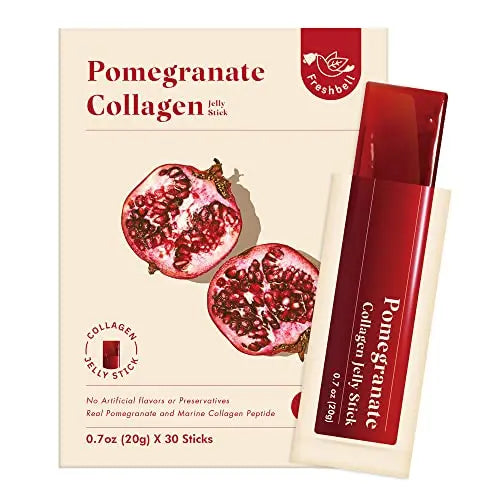 FRESHBELL Pomegranate Collagen Jelly Stick (20g x 30 sticks) Marine Collagen Peptide Freshbell Au supplements