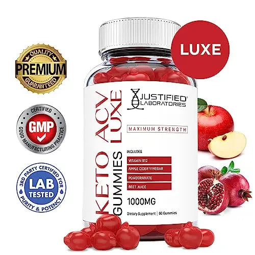 Justified Laboratories Luxe Keto ACV Gummies 1000MG with Pomegranate Juice Beet Root Justified Laboratories Au supplements