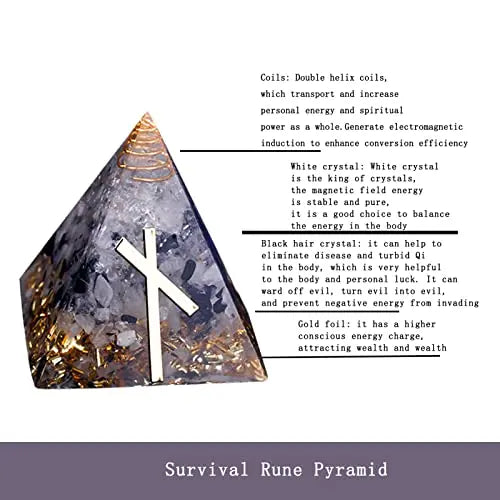 Chrikidor,Rune Pyramid，Orgone Pyramid Crystal Energy Generator Orgonite Balancing Chrikidor Au supplements