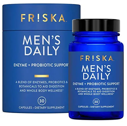 FRISKA Men’s Daily Digestive Enzyme and Probiotics Supplement, Natural Support FR!SKA Au supplements