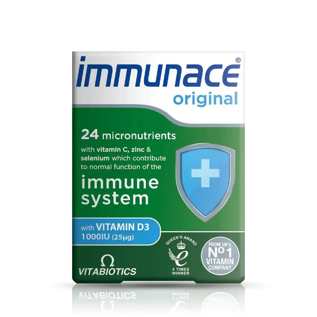 Vitabiotics Immunace Original - Advanced Micronutrient and Immune System Support | Vitamin C, Zinc, and Selenium - 30 Tablets Immunace Au supplements