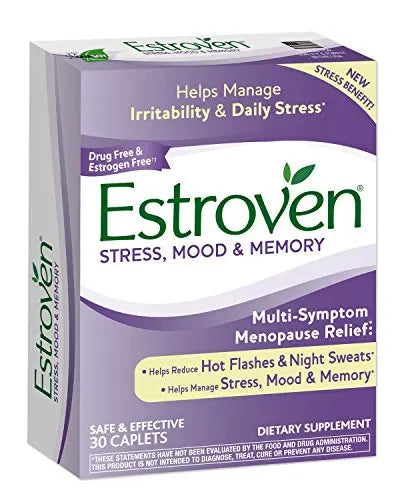 Estroven Stress Plus Mood & Memory | Menopause Relief Dietary Supplement | Safe Multi-Symptom Relief Estroven Au supplements