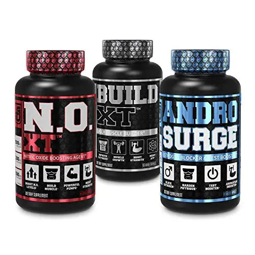 Jacked Factory N.O. XT Nitric Oxide Supplement, Build-XT Muscle Builder, & Androsurge Jacked Factory Au supplements