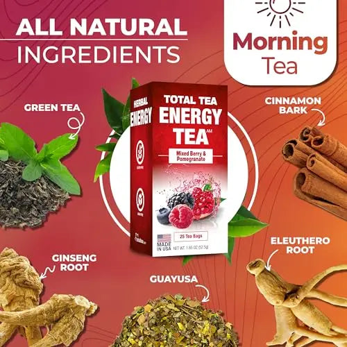 Total Tea Detox Tea & Energy Tea Set - 25 Day Detox Tea - Herbal SIim Tea Total Tea Au supplements