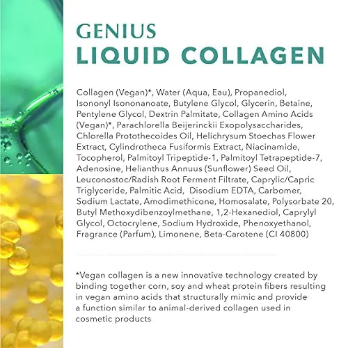 Algenist GENIUS Liquid Collagen - Vegan, Plant-Based Collagen Dropper with Vitamin E & Omega 3 ALGENIST Au supplements
