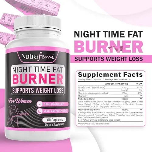 Nutrafemi Night time Fat Burner, Weight Loss Pills for Women – Thermogenic Fat Burner Nutrafemi Au supplements