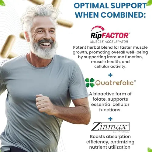 Advanced Muscle Building Supplement for Men with RipFactor, Zinc Picolinate, Vitamin D3 Revival Point Au supplements