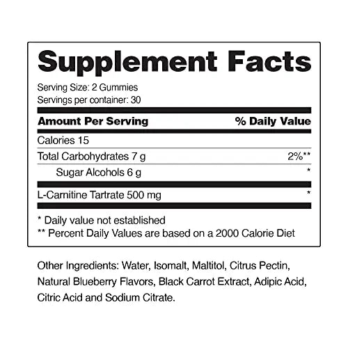 Snap Supplements Nitric Oxide Booster and L-Carnitine Gummies Snap Supplements Au supplements