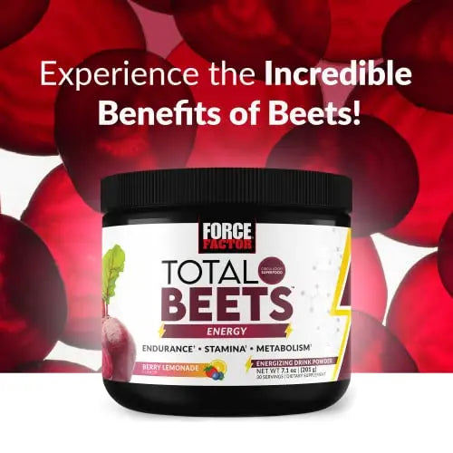 FORCE FACTOR Total Beets Beet Root Powder with Energy, NO3-T Nitrates to Support Force Factor Au supplements