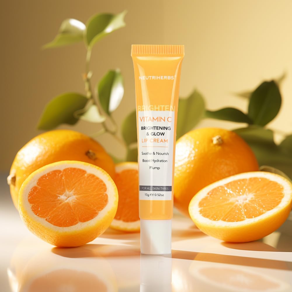 NEUTRIHERBS Lip Cream, Vitamin C Lip Balm to Nourish and Soothes Dry, Cracked Lips