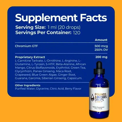 Dirobi Pounds and Inches Weight Management Drops, Liquid Supplement Pounds and Inches Drops Au supplements