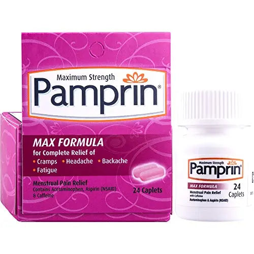 Pamprin Max Menstrual Pain Relief, Maximum Strength, Caplets, 24 ct. Pamprin Au supplements
