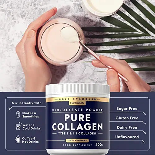 Collagen Powder | Gold Standard Bovine Collagen Peptides | Hydrolyzed Collagen Horbäach Au supplements