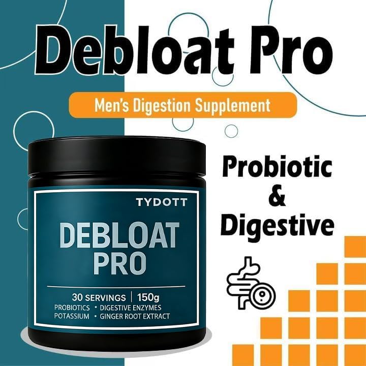 TYDOTT Debloat Pro, Contains Probiotics and Digestive Enzymes to Relieve Bloating, Supports Gut Health, Nutrient Absorption, and Stomach Comfort to Support Digestive Health AZX Au supplements